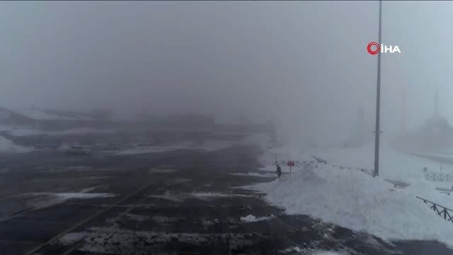 Erciyes'te Hafta Sonu Kayak Sezonu Açılıyor...kayak Merkezi Havadan Böyle Görüntülendi