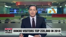 No. of visitors to S. Korea's Dokdo Island tops 220,000 in 2018, highest since 2013