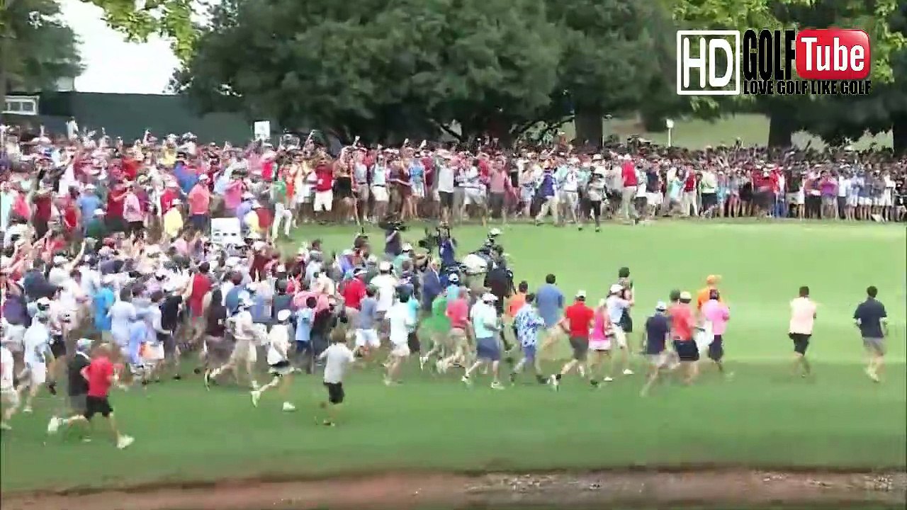 【ゴルフ】タイガーウッズ　2018年ツアーチャンピオンシップ最終日18番ホール 3rd bunkerShot バンカーショット