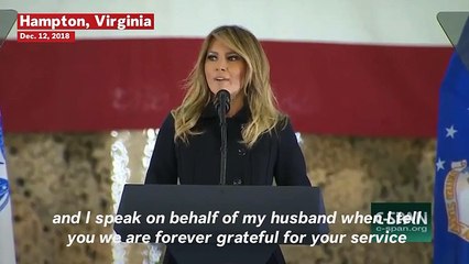 Melania Thanks Armed Forces And Their Families For Their Service