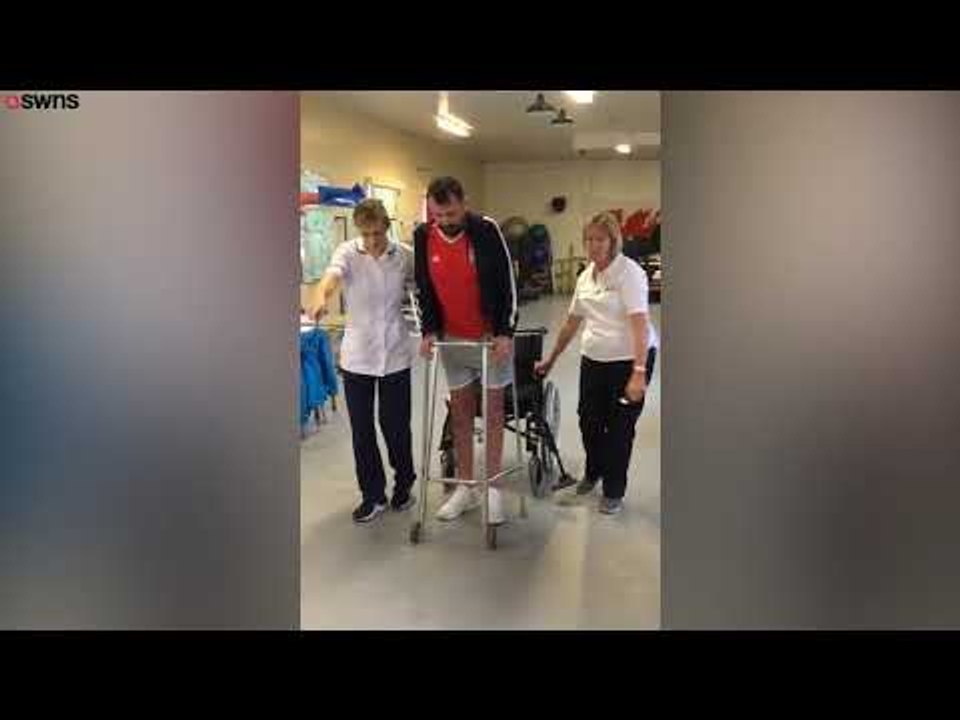 Gym-mad dad paralysed by rare immune disorder triggered by -- a chicken CURRY | SWNS TV