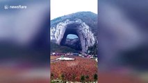 Incredible drone footage shows the world’s largest natural arch in southwest China