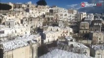Puglia neve su Gargano e Murgia, grandine nel brinisino
