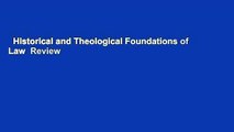 Historical and Theological Foundations of Law  Review