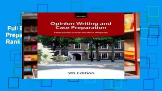Full E-book  Opinion Writing and Case Preparation (Bar Manuals)  Best Sellers Rank : #4