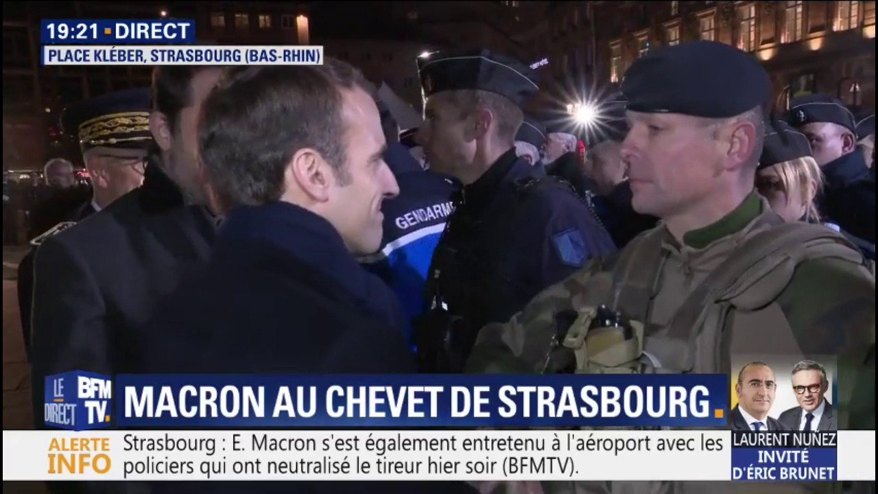 Strasbourg: Emmanuel Macron remercie les forces de l'ordre