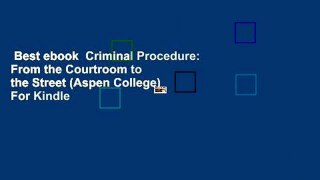 Best ebook  Criminal Procedure: From the Courtroom to the Street (Aspen College)  For Kindle
