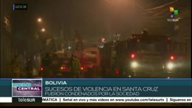 Bolivianos repudian y condenan actos violentos en Santa Cruz
