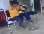 Il se fait attaquer par un serpent dans un commissariat