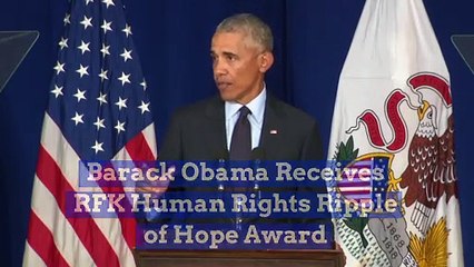 Barack Obama Receives RFK Human Rights Ripple of Hope Award