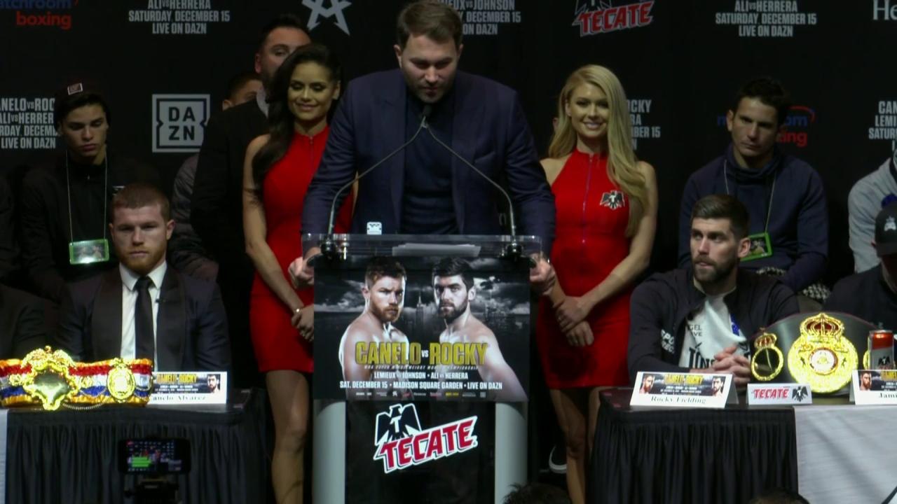 Rocky Fielding at Podium