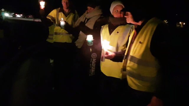 Hommage des gilets jaunes de la vallée de la Bruche aux victimes de l'attentat