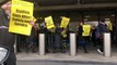 United Airlines flight attendants protest worldwide against staff and service cuts
