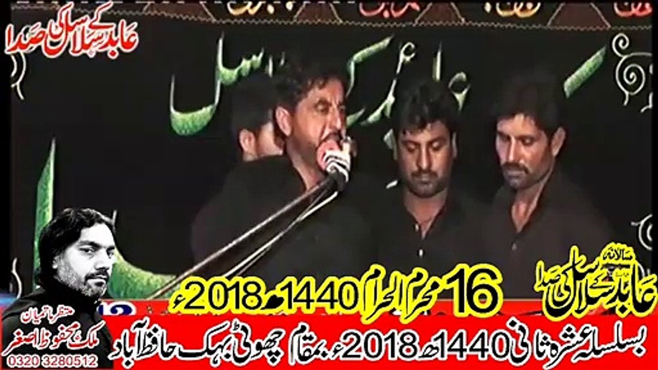 Zakir Syed Ashraf Shah Mandi Bhawal Deen 16th Muhram 1440(2018) Choti Behak Hafizabad