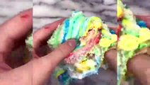 Rainbow Slime Mixing - Satisfying Slime ASMR Video #16!!