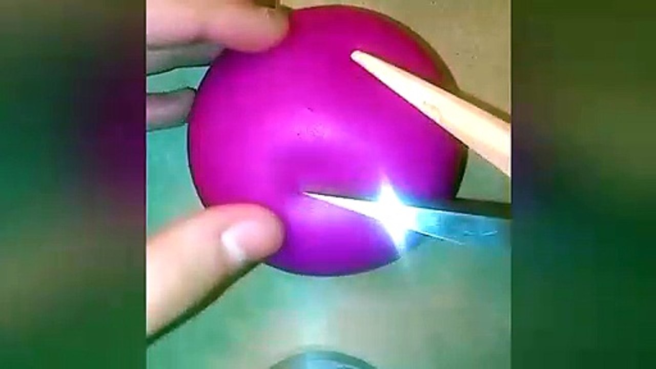 Cutting Open Stress Balls - Satisfying Slime Stress Ball Cutting #727