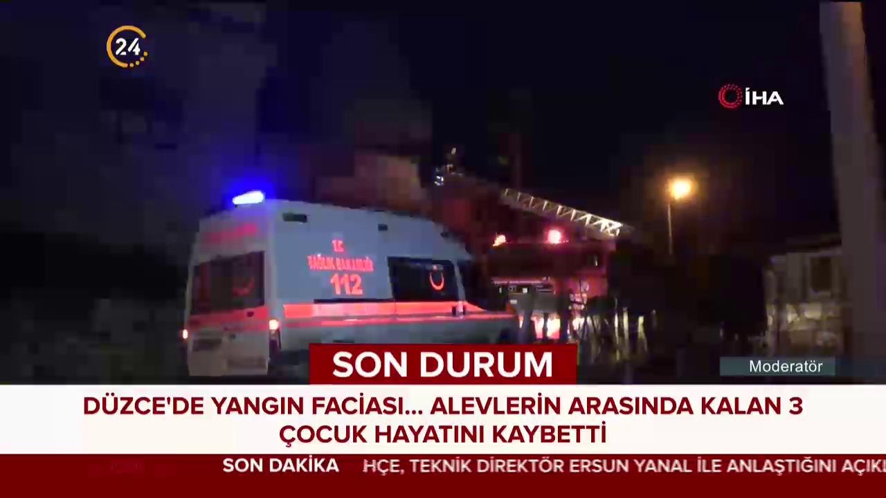 Düzce'de yangın faciası