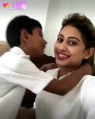 Small Boy Kissing to woman - cute love