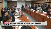 S. Korea and U.S. fail to reach final deal on how to share defense costs during 10th round of talks this year