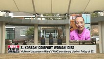 S. Korean victim of Japanese military's WW2 sex slavery dies at 92