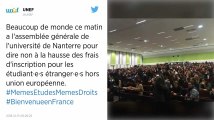 Blocage reconduit à l’université de Paris-Nanterre au terme d’une assemblée générale tendue.