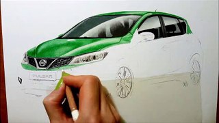 Drawing Nissan Pulsar