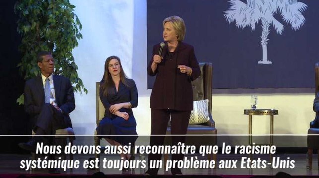 Clinton : Le racisme est un problème aux Etats-Unis