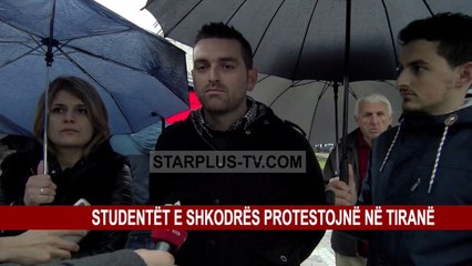 STUDENTËT E SHKODRËS PROTESTOJNË NË TIRANË