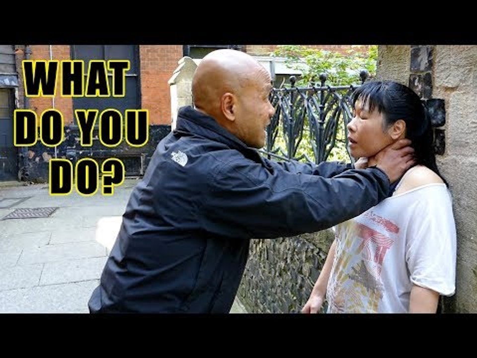 How to Survive Violent Attacks frontal choke against a wall Part 1| Women's Self Defense