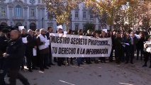 Manifestación de periodistas frente al Tribunal Supremo.