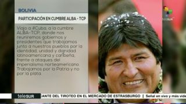 Evo Morales viaja a Cuba para asistir a la XVI Cumbre del ALBA-TCP