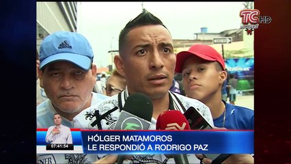 Hólger Matamoros le respondió a Rodrigo Paz