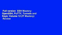 Full version  SSH Mastery: OpenSSH, PuTTY, Tunnels and Keys: Volume 12 (IT Mastery)  Review