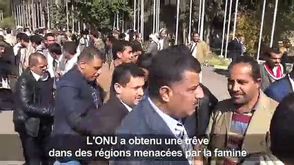 Des Yéménites réagissent à l'accord obtenu lors des négociations