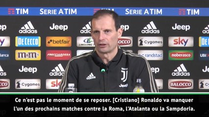 Descargar video: Juventus - Allegri se prépare à faire souffler Ronaldo