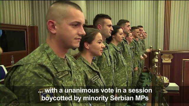 Kosovo asserts statehood with vote to create army