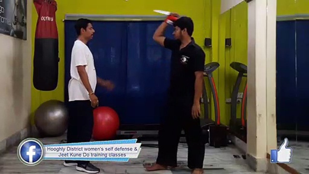 Knife Self-defense How to Defend a Knife Overhead Strike in [Hindi - हिन्दी]