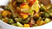 Maple Soy Glazed Roasted Brussels Sprouts and Butternut Squash with Bacon