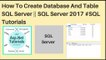 How to create database and table in sql server 2017 || #sql tutorials 1