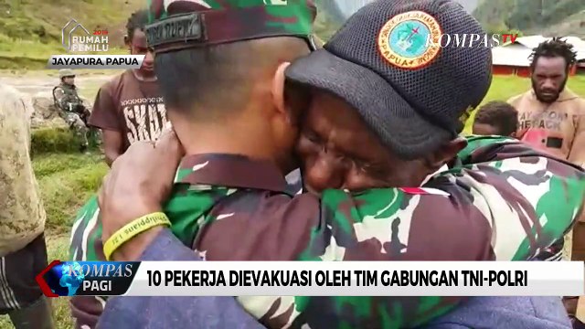 Tim Gabungan TNI-Polri Evakuasi 10 Pekerja Bangunan di Nduga