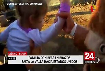 Papá lanza a bebé en valla fronteriza entre EEUU y México