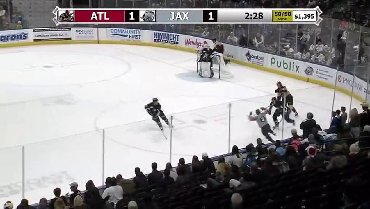 ECHL Atlanta Gladiators 1 at Jacksonville Icemen 2