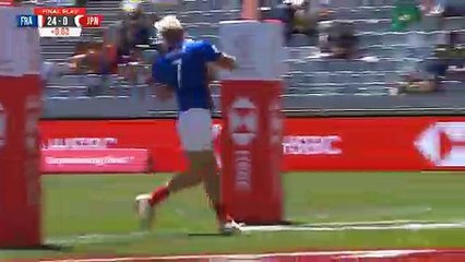 Premier essai de Calum Randle avec France 7