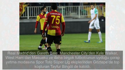 Görenler şaşırdı! Yırtık çorap modasına Göztepeli isim de katıldı