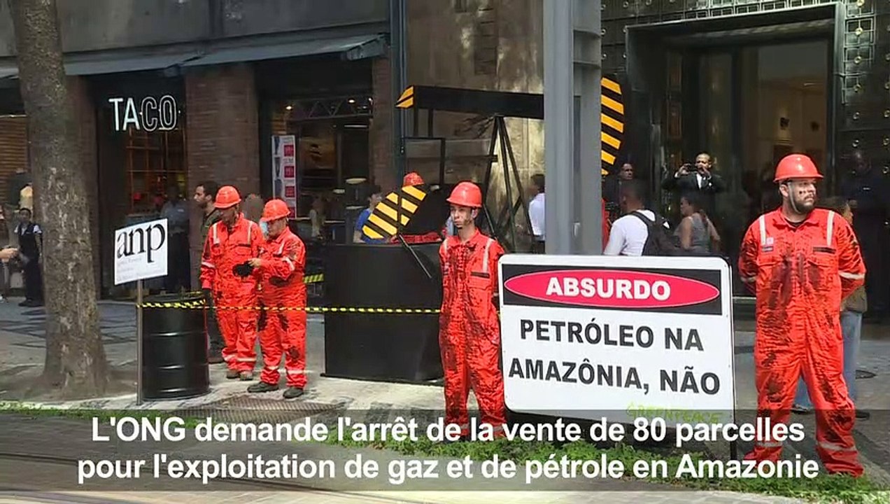 Greenpeace proteste contre l'exploitation pétrolière en Amazonie