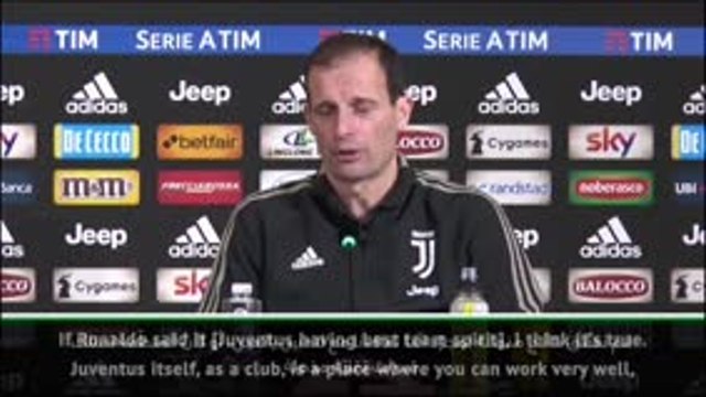 كرة قدم: الدوري الإيطالي: رونالدو محق في الإشادة بالروح داخل يوفنتوس- أليغري