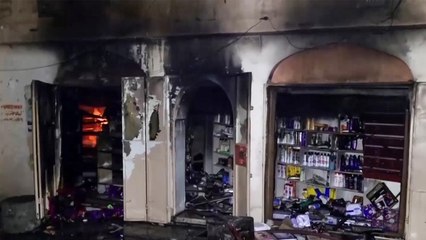 حريق هائل يحيل سوق القيصرية بكركوك لرماد وركام