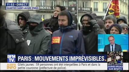 Gilets jaunes : Olivier Besancenot (NPA) manifeste à Paris