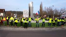 Les gilets jaunes tournent un clip à Montbard