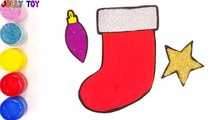 Glitter Christmas Tree Ornaments coloring and drawing for Kids, Toddlers-  Adornos para el árbol de Navidad con brillo